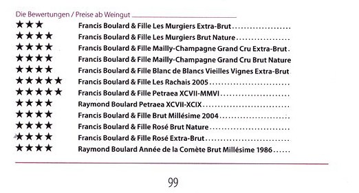 Guide 2011 des Champagnes - Eichelmann - Champagne Francis Boulard et Fille - Cotation